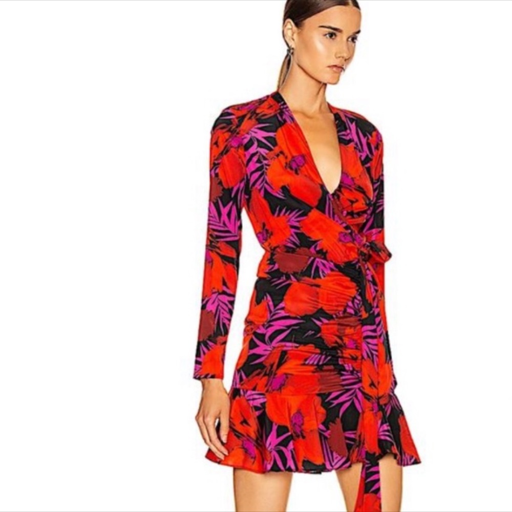 Veronica Beard Lorina wrap silk dress Sz XS/2